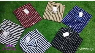 BAJU KEMEJA PRIA LENGAN PENDEK SALUR Garis garis COWOK FASHION PRIA