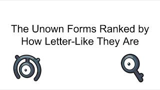 A PowerPoint Ranking Each Unown Form