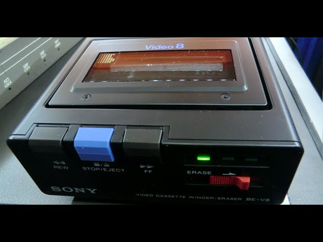 Sony BE-V8 8mm tape rewinder / eraser. - YouTube