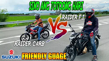 Suzuki Raider Carb VS Raider FI. | Drag race battle