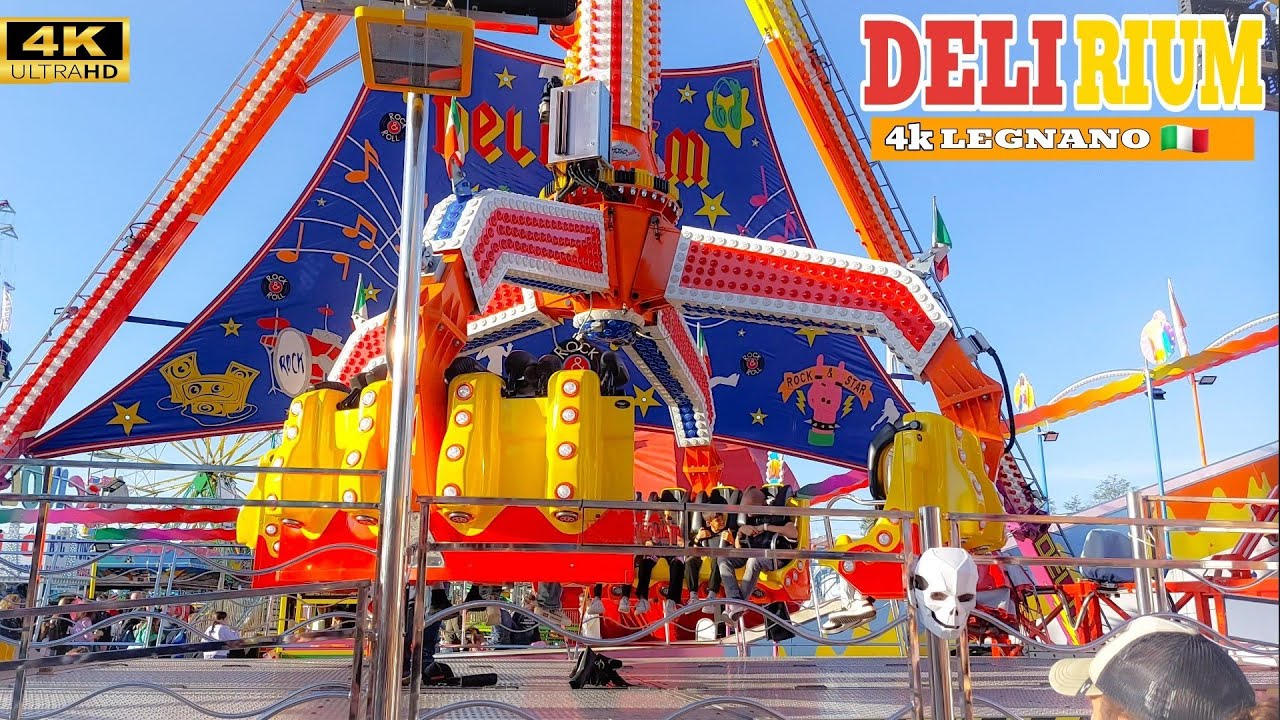 DELIRIUM Rides - Giostre 2024 🇮🇹 Legnano Lunapark 4K