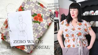 Recreating A Vivienne Westwood Blouse in 1930's Fabric | Zero Waste Tutorial