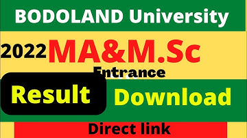 BODOLAND UNIVERSITY PG  NI RESULTS CHECK 2022