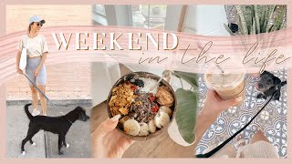 COZY WEEKEND IN THE LIFE | rainy days, farmer's market, & puppy moments 