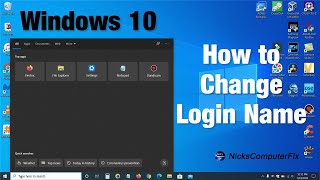 How to Change User Name of Account in Windows 10 or How to change Windows 10 username Free \& Easy