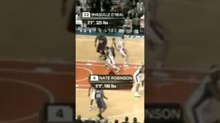 Hilarious! Nate Robinson 5'9 size 11 running suicides and trying to dunk  in Shaq 7'1 size 23 shoe 