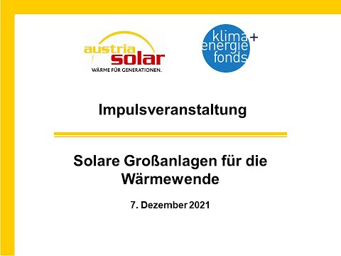 Solare Großanlagen für die Wärmewende (Impulsveranstaltung 2021)