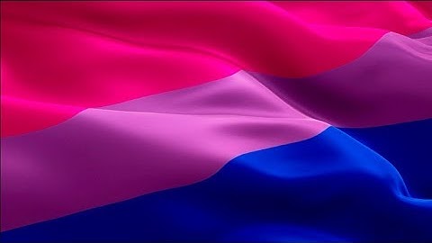 Bi Pride flag video waving wind. LGBT Homosexual Rainbow Pride Flag background. LGBT Bisexual flag
