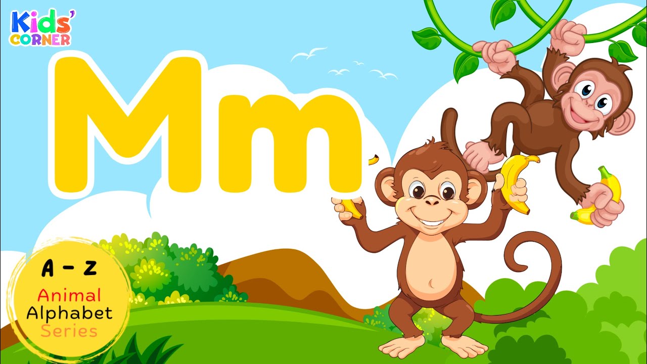 Letter M | Animals that Start with M | Learn Animal Names | English Vocabulary for Kids