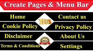 How to Create pages in blogger Terms and Conditions, Privacy Policy, Disclaimer, Contact Us/Website