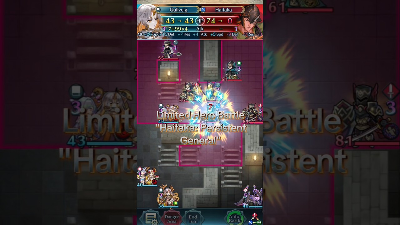 Fire Emblem Heroes Limited Hero Battles Day 2: Haitaka VS Gullveigs Wrath 