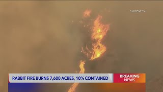 'Rabbit Fire' now 10 percent contained, still raging in rural mountain area near Beaumont