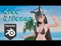 【BlueArchive MMD】キツネ耳水着フィギュアの秘密を知ってる?|Kiss Kitsune - HimeHina - Project DL