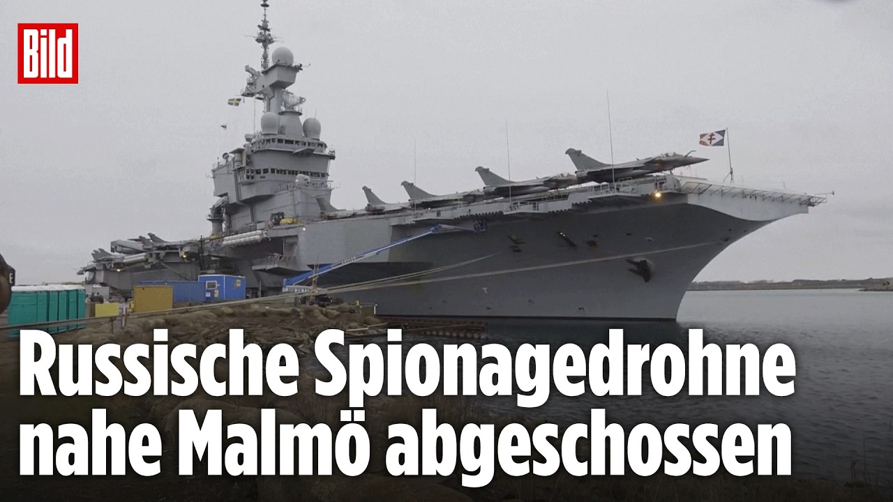 „Ernster Vorfall“ vor der schwedischen Küste: Russen-Drohne provoziert Macrons Flugzeugträger