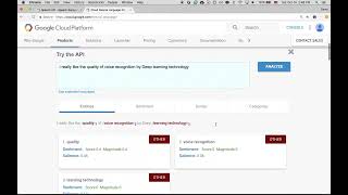 Cloud Speech API and Natural Language API Demo