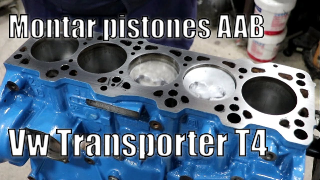 montar cigueñal y pistones en bloque AAB vw transporter t4