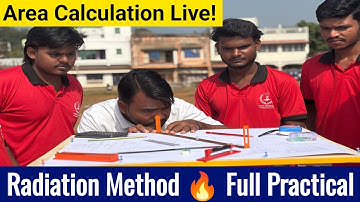 Plane Table Survey Radiation Method 🔥 Full Practical Live + Area Calculation | Don’t Miss! | CSTI