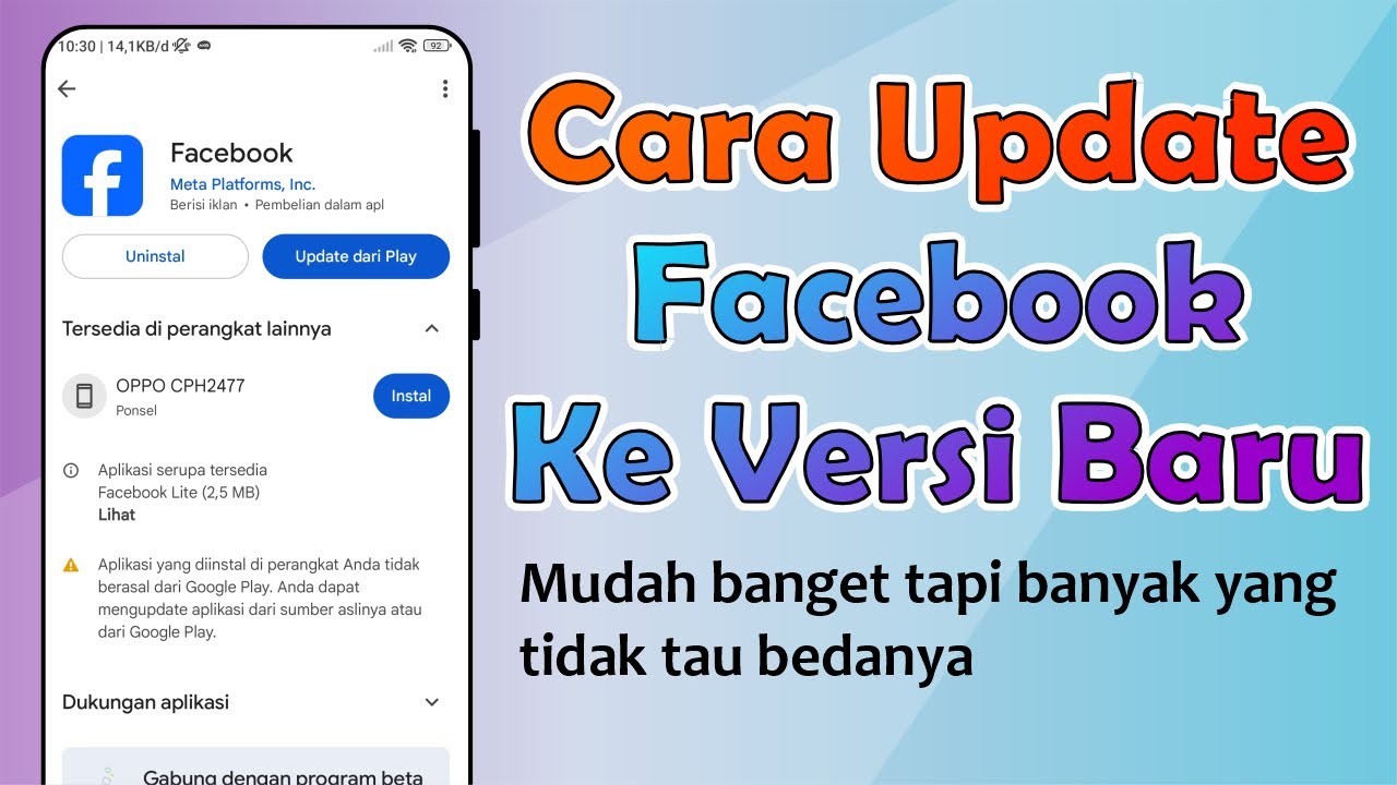 Cara Update Facebook Ke Versi Terbaru