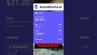 Autoshorts Promotion Code - Kumar20 Get 20% Discount On Plans Autoshorts Promo Code