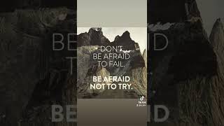 Famous Dont be afraid to fail. Be afraid not to try Wealth