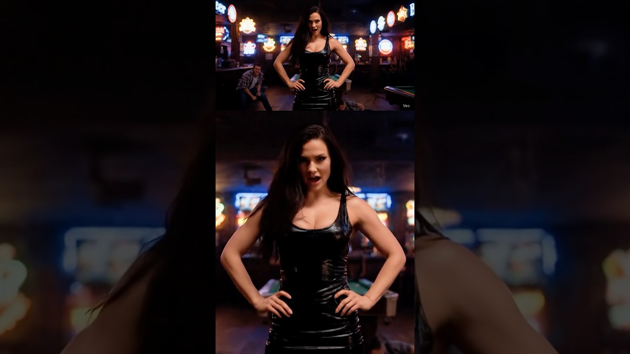 MTF • Body Swap AI: Bar Fight Summons Ms. Knockout [Veo 3 • Male to Female] 