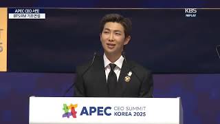 BTS RM APEC CEO Summit 2025 Full Speech @BTS @Everythingbutdifferent7 