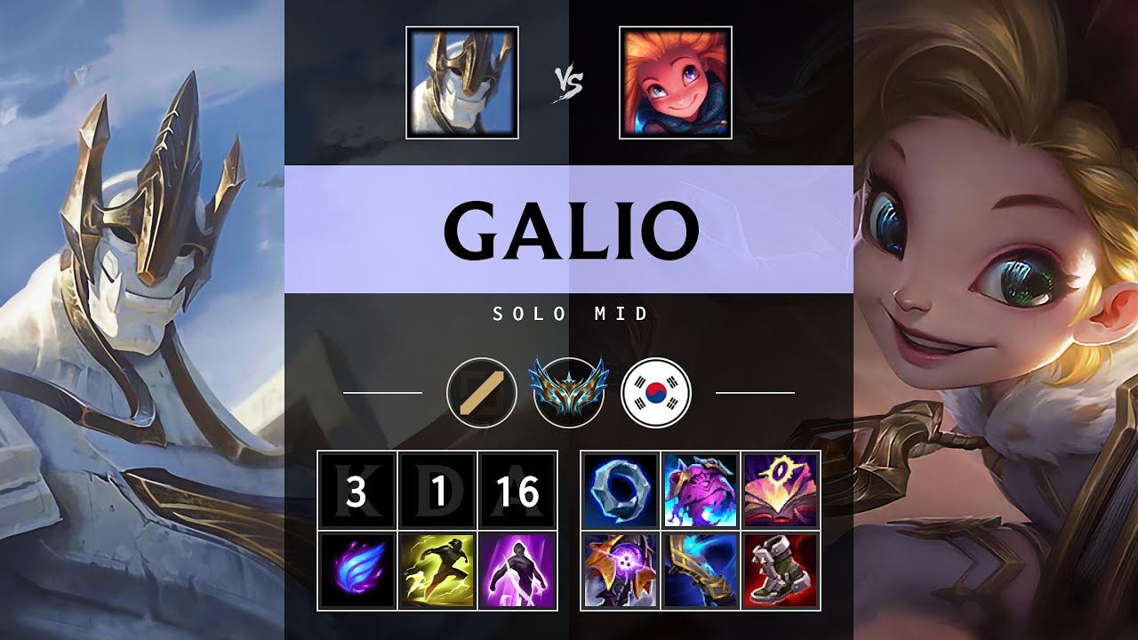 Galio Mid vs Zoe - KR Challenger Patch 25.20
