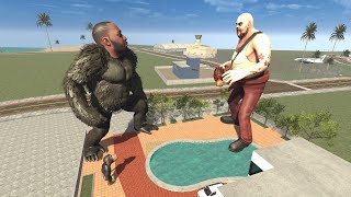 Franklin Vs Giant Mr Meat Fight in Indian Bikes Driving 3D screenshot 5