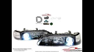 Acura Integra JDM DC2 Headlights - 2.5" Bi-LED projector conversion - VisionAutoworks
