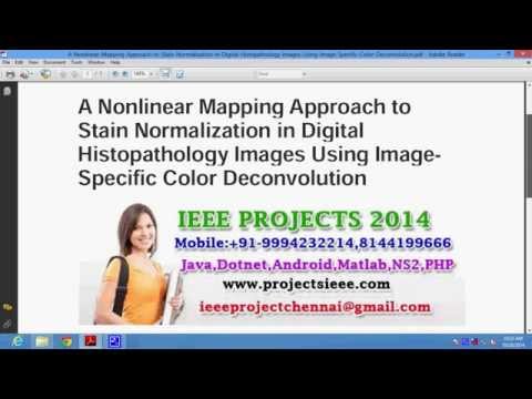 A Nonlinear Mapping Approach to Stain Normalization in Digital Histopathology Images Using Image Spe