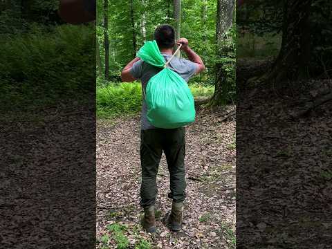 Survival Skills: Backpack from a Bag and Rope. #survival #lifehacks#camping