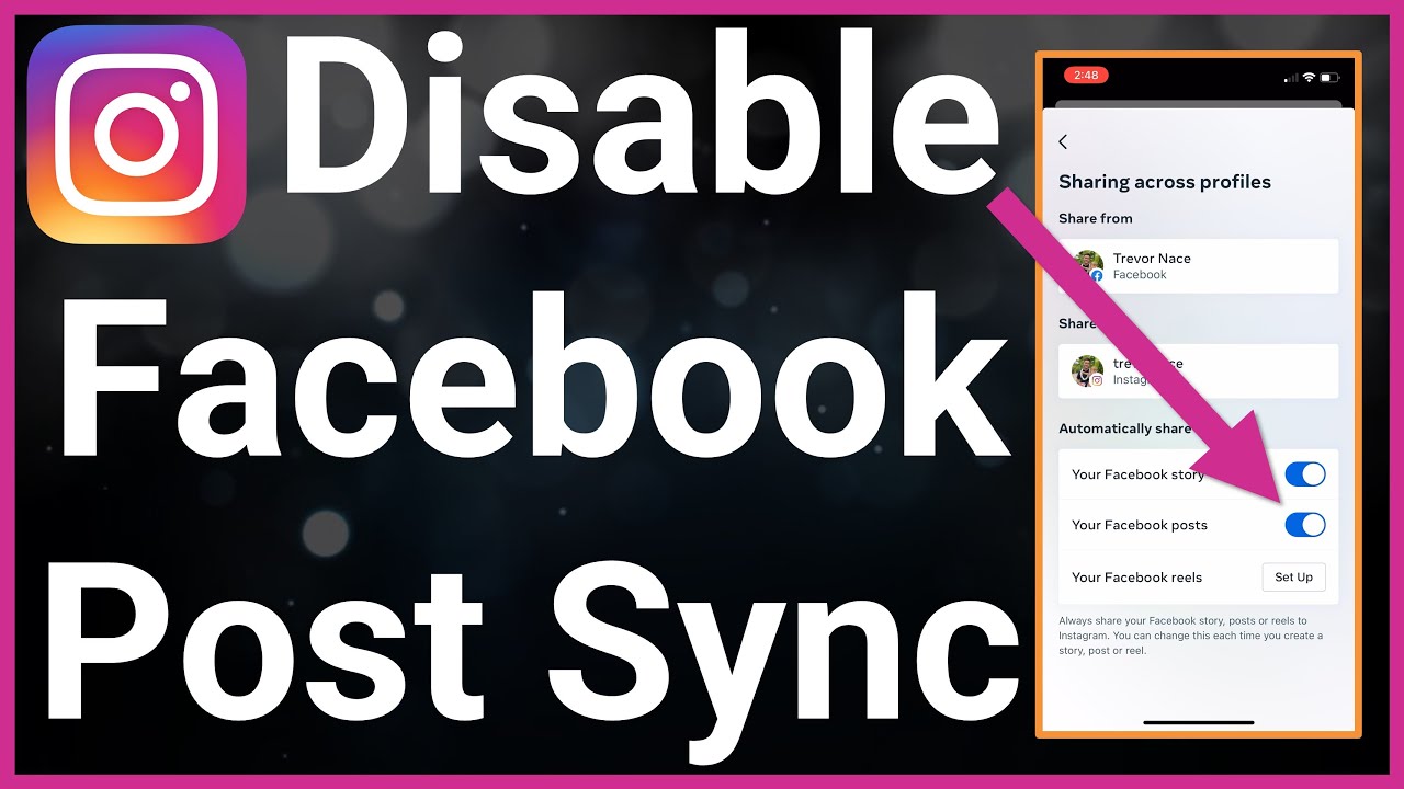 How To Stop Sharing Posts From Facebook To Instagram - Youtube