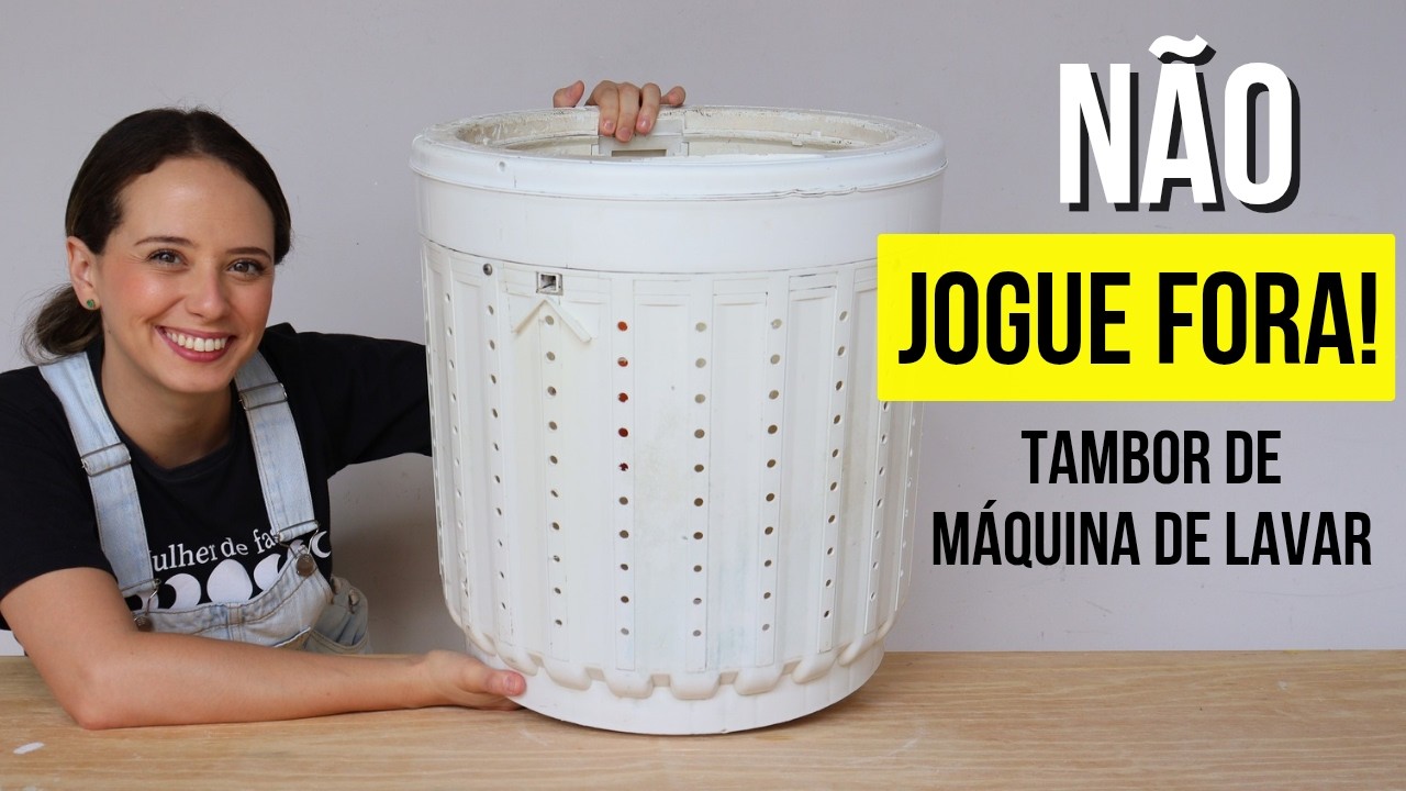 Você NÃO vai acreditar no que fiz com esse TAMBOR de MÁQUINA de LAVAR! DO LIXO AO LUXO