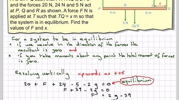 Finding an unknown force and length on a beam