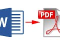 Word Dosyasını PDF'e  Çevirme - Word To PDF Convert