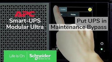 APC Smart-UPS Modular Ultra 5-20kW - How to put the UPS in maintenance bypass mode