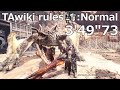 MHW:I ティガレックス亜種 TAwiki rules 通常型ガンランスソロ 3'49"73 / S…