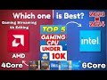 Under 10000 - Best Budget GAMING & Editing CPU 2023 | amd vs intel gaming under 10k processor