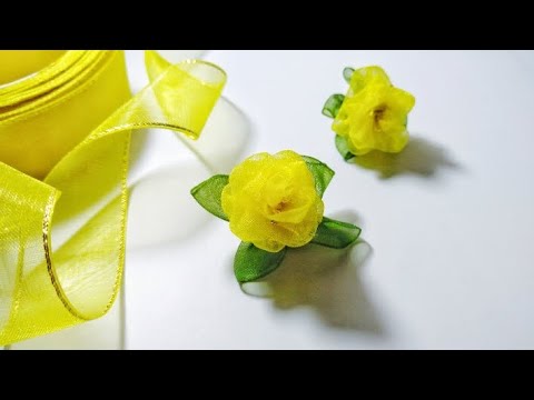 Organza Ribbon Flower Tutorial | DIY Ribbon Flower | Amazing Ribbon ...