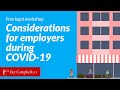 Considerations for employers in Ontario during COVID-19