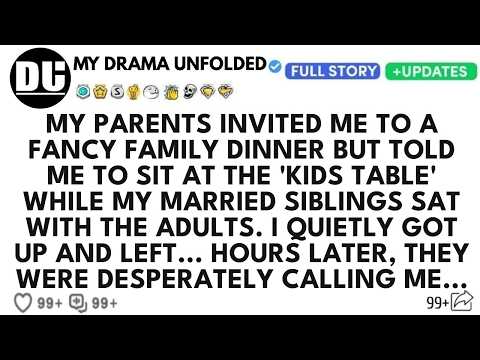 My Parents Invited Me To A Fancy Family Dinner But Told Me To Sit At The...