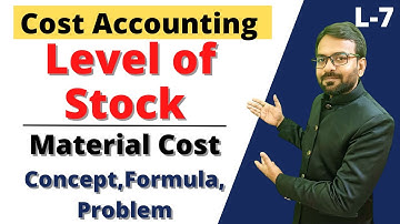 Level of Stock - Reorder Level, Minimum Level, Maximum Stock Level | cost accounting b.com 2nd year