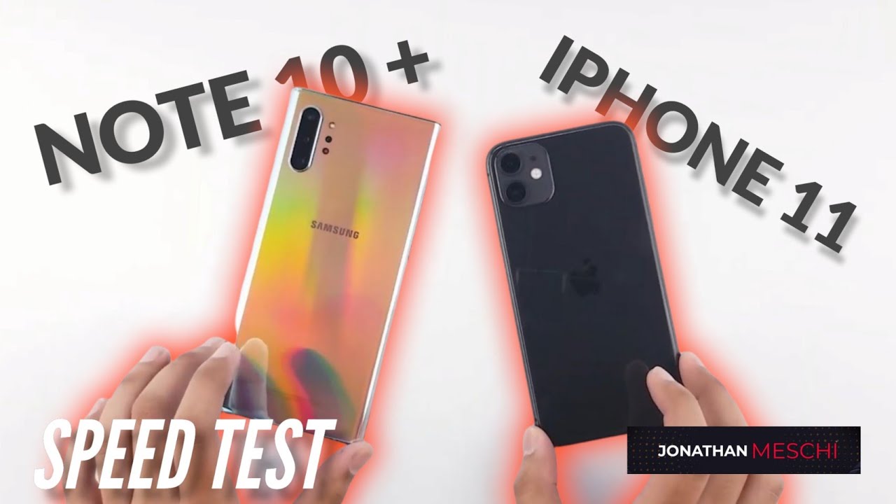 Samsung note 10 plus VS iphone 11 SPEED TEST