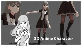 3d Anime Character Hair Physics And Material Setup Blender Youtube