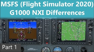 MSFS - G1000 NXI differences, part 1