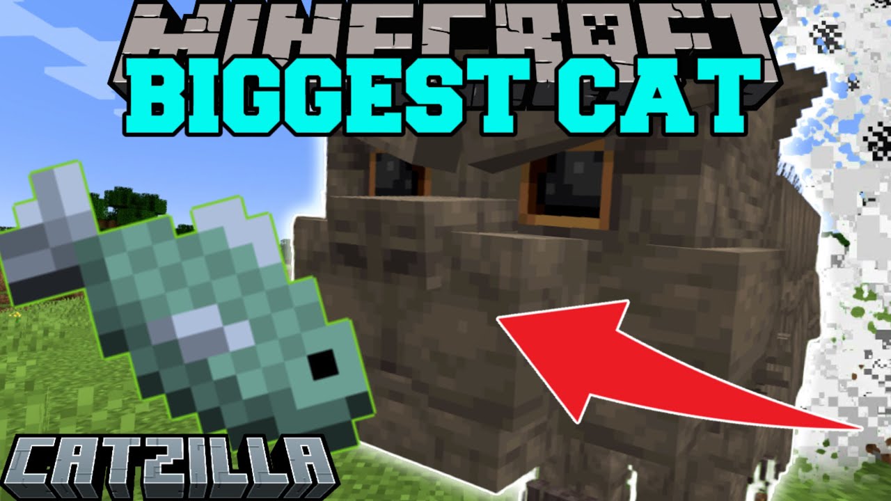 Minecraft: DONT MESS WITH THIS CAT! - Catzilla Mod Showcase