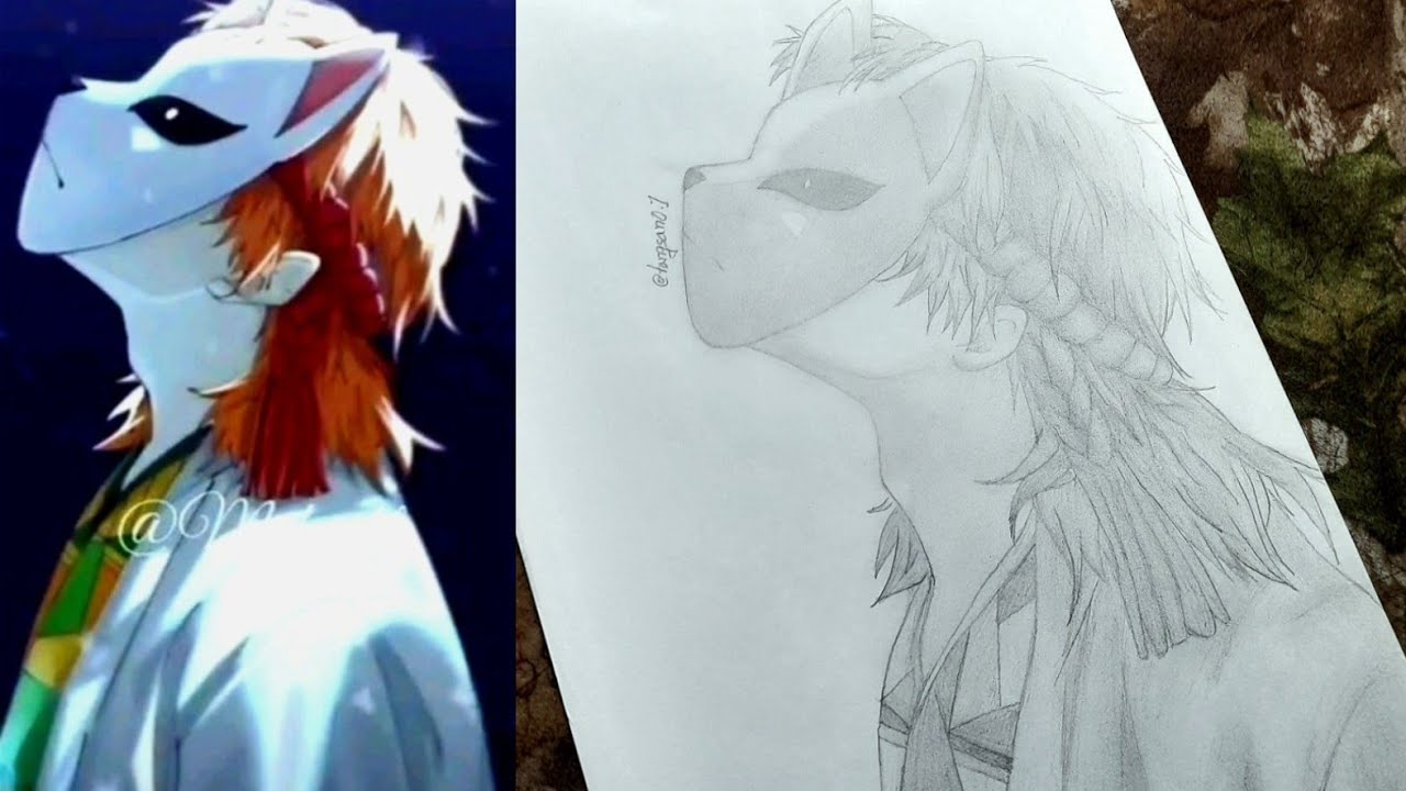 Demon slayer Sabito pencil drawing 