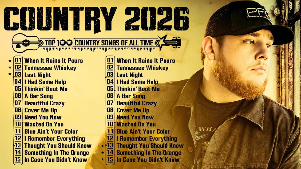 Country Music Playlist 2026 🎶 Luke Combs, Chris Stapleton, Morgan Wallen, Post Malone, Zach Bryan