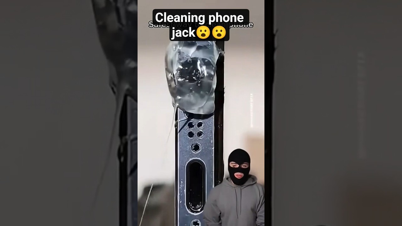 Cleaning phone jack 😮😮. 