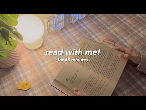 read with me 🌙 | 45 minutes + piano & rain sounds
